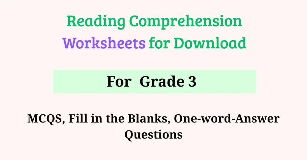 Reading comprehension for 3rd grade