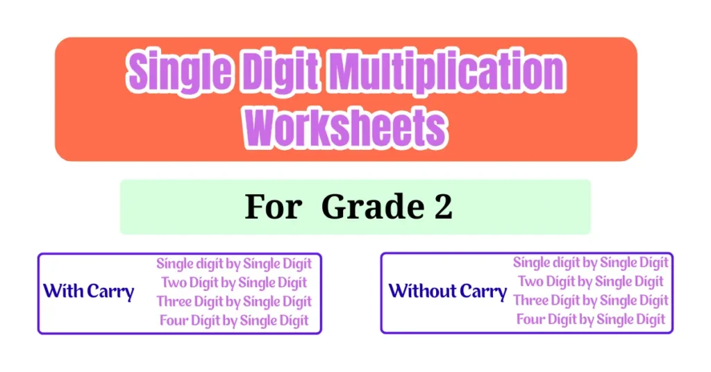 Single Digit Multiplication Worksheets